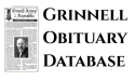 Grinnell Obituary Database with image of an obituary